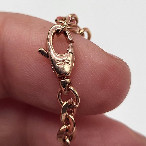 Rebecca Made in Italy R-Zero Rose Gold Over Bronze Steel Chain Bracelet - Picture 5 of 11